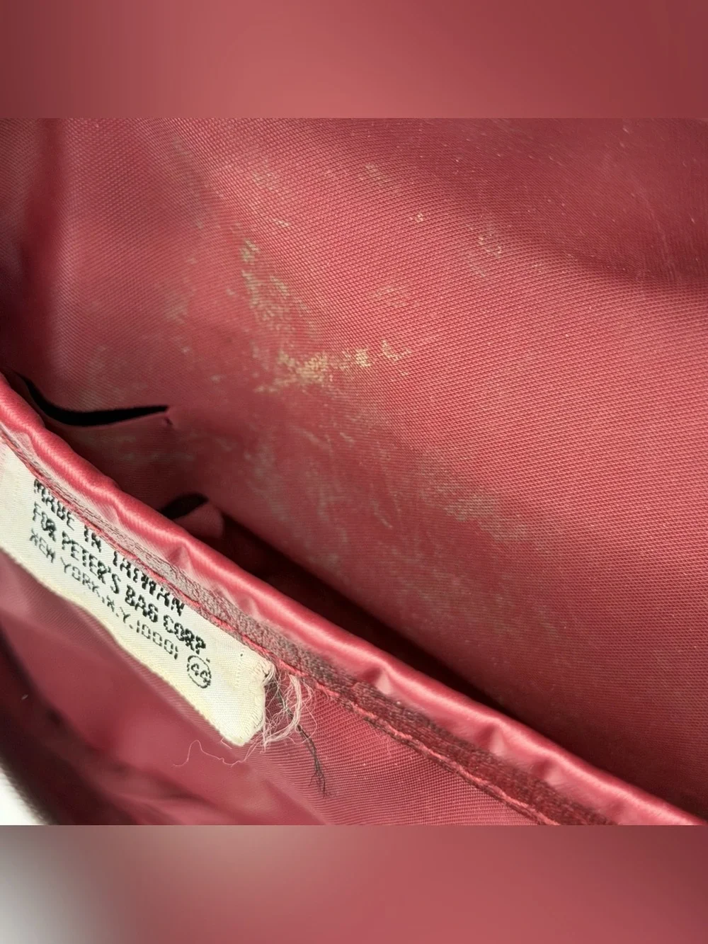 Vintage Peter's Bag Corp Burgundy Faux Leather Briefcase Luggage‎ Attache Case
